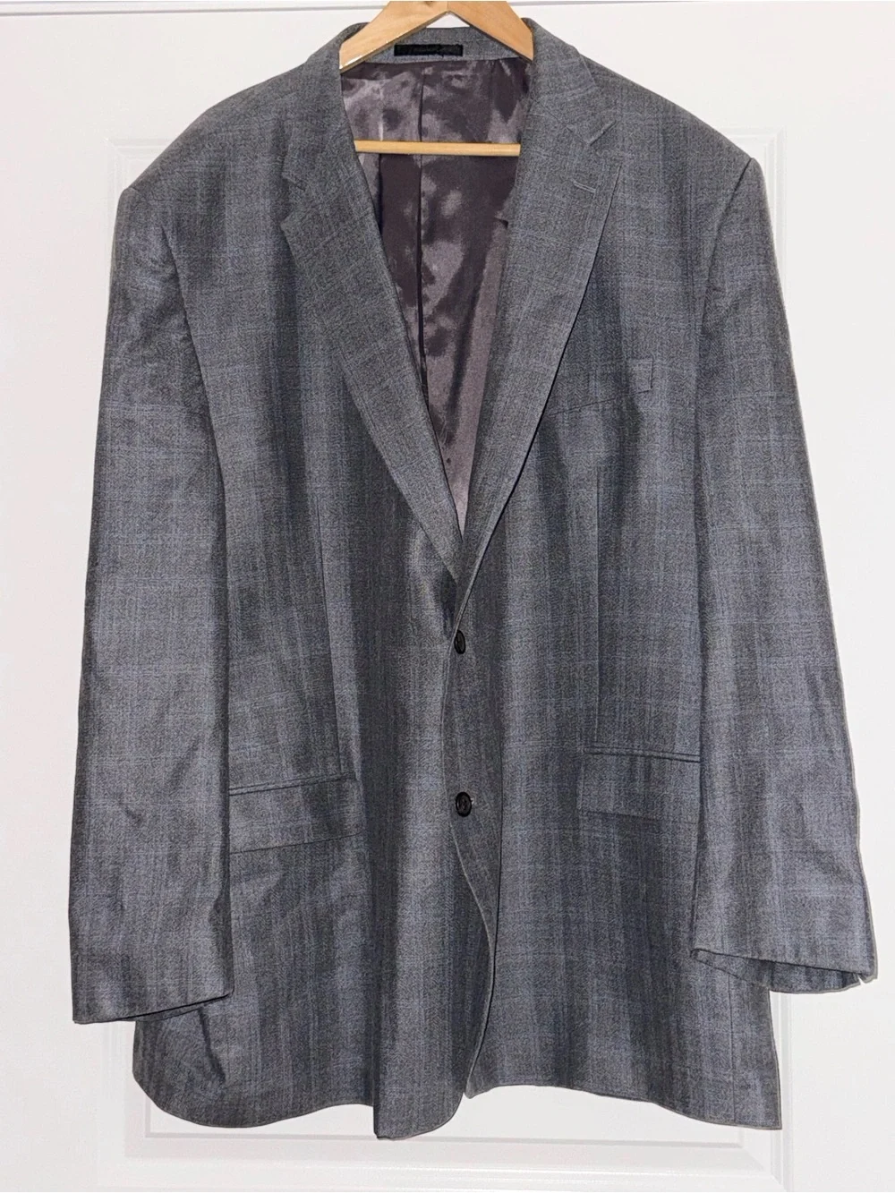 Lauren Ralph Lauren Men’s 56L Gray Windowpane Sport Coat Blazer Classic Fit